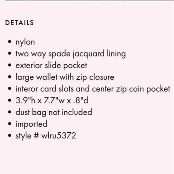 Kate Spade Large Dawn Paper Rose Floral Print Continental Zip Around Wallet - Picture 13 of 13